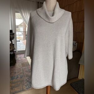 LOFT Chevron Poncho Sweater